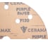 Абразивные круги 150 мм CERAMAX PURPLE PAPER 15 отверстий, P120, 50 шт. 1CRX1065 4
