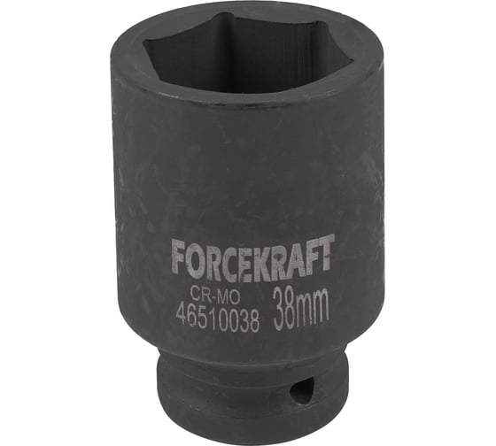 Головка ударная глубокая 6-гранная 38 мм, 3/4"DR Forcekraft FK-46510038(19641) 1