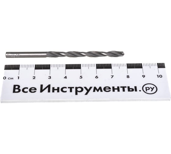 Сверло по металлу (10 шт; 4.6х80 мм; HSS; цилиндрический хвостовик) TUNDRA 4727950