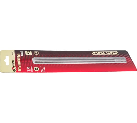 Биты антивандальные с отверстием TORX (2 шт; T20H; 200 мм) SKRAB 43512