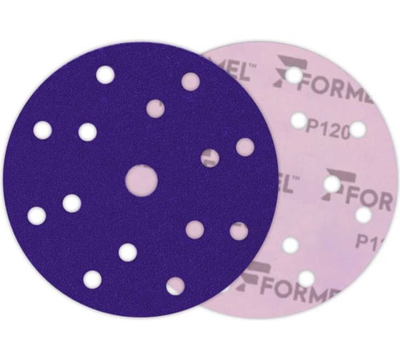 Диск CERAMIC PLUS 150 мм, 15 отверстий, Р 120, 50 шт Formel 93823150120 1