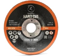 Зачистной круг ROXTOP HARD CUT 125x6.4x22 мм, Т27, нерж. сталь, металл, 25 шт RoxelPro 108249