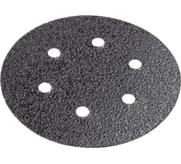 Круг шлифовальный универсальный оптимален для мягких пород дерева, на липучке, 6 отверстий, P320, 150 мм, 5 шт Uragan 907-41113-320-05