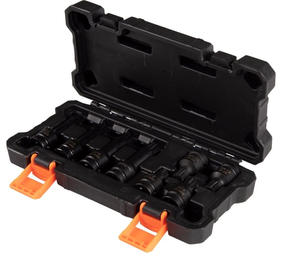 Набор ударных торцевых насадок 1/2"DR, Spline, M12-M18, L = 45-78 мм, кейс, 8 предметов AFFIX AF00746008C