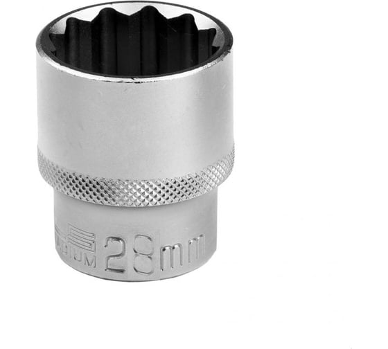 Головка торцевая 12-гранная (28 мм; 1/2"; CrV) STELS 1392855 1