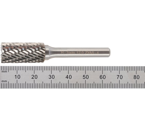 Бор-фреза твердосплавная форма B(ZYAS) 12.0x25x65 мм, S=6 мм H-Tools HM 116018HT