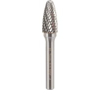 Бор-фреза твердосплавная форма F(RBF) 8.0x18x60 мм, S=6 мм H-Tools HM 116031HT