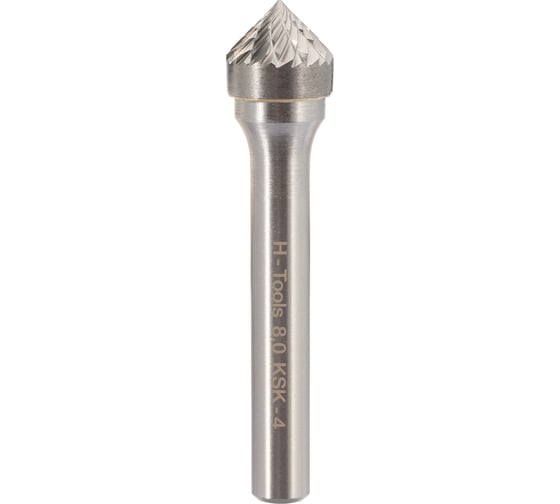 Бор-фреза твердосплавная форма K(KSK) 90 8.0x4x50 мм, S=6 мм H-Tools HM 116254HT 1