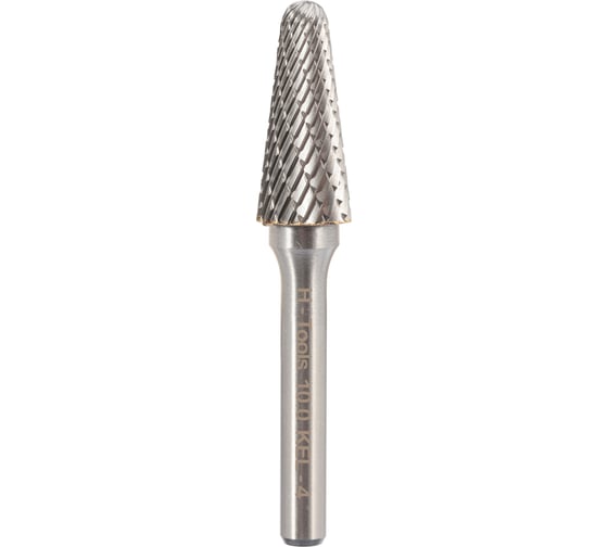 Бор-фреза твердосплавная форма L(KEL) 10.0x20x60 мм, S=6 мм H-Tools HM 116235HT 1