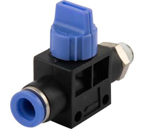 Фитинг цанговый с краном прямой с наружной резьбой R3/8" Harrison HRS-HVSF603