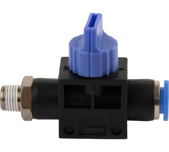 Фитинг цанговый с краном прямой с наружной резьбой R1/8" Harrison HRS-HVFS801