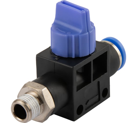 Фитинг цанговый с краном прямой с наружной резьбой R1/4" Harrison HRS-HVFS1202 1
