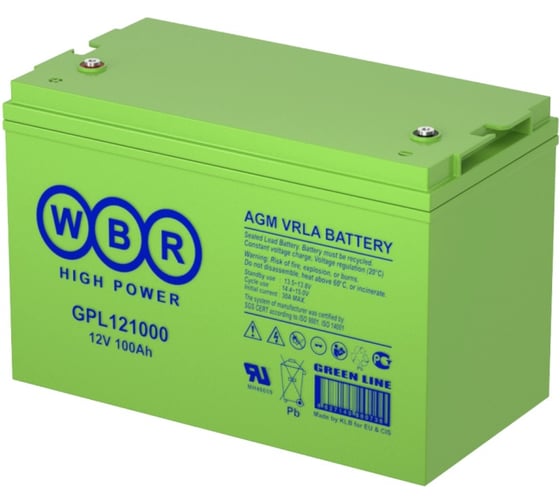 Аккумулятор для ИБП WBR GPL121000 12В, 100Ач УТ-00000242
