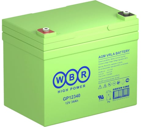 Аккумулятор для ИБП WBR GP12340 12В, 34 Ач УТ-00000219