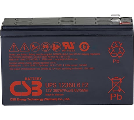 Аккумулятор для ИБП CSB UPS123606 F2 УТ-00000157