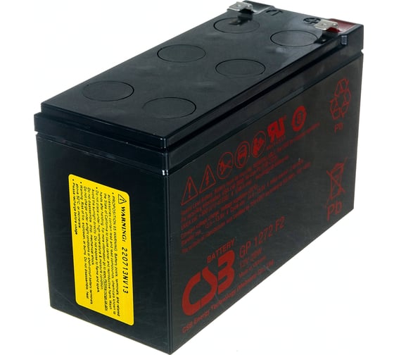Аккумулятор для ИБП CSB GP1272 F2 (12V28W) 12В, 7.2 Ач УТ-00000100