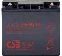 Аккумулятор для ИБП CSB GP12200 12В, 20 Ач УТ-00000090