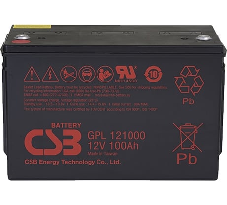 Аккумулятор для ИБП CSB GPL121000 12В, 100 Ач УТ-00000111