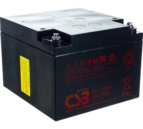 Аккумулятор для ИБП CSB GPL12260 I 12В, 26 Ач УТ-00001367