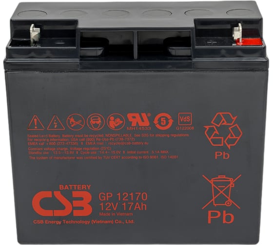 Аккумулятор для ИБП CSB GP12170 B3 12В, 17 Ач УТ-00000089