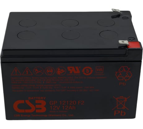 Аккумулятор для ИБП CSB GP12120 F2 12В, 12 Ач УТ-00000087
