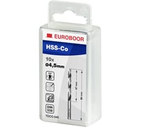 Сверла по металлу кобальтовые HSS-Co (10 шт; 4.5x80x47 мм) EUROBOOR TDCO.045
