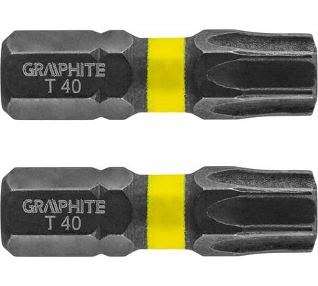 Биты ударные Graphite TX40 x 25 мм 1/4" S2 2 шт. 56H517