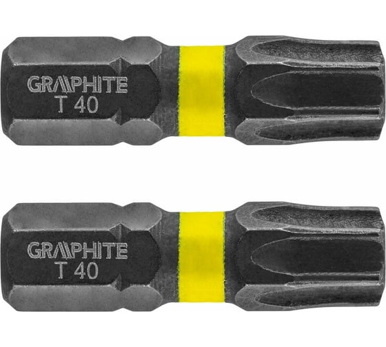 Биты ударные Graphite TX40 x 25 мм 1/4" S2 2 шт. 56H517 1