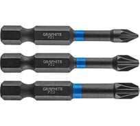 Биты ударные Graphite PZ1/2/3 x 50 мм 1/4" S2 3 шт. 56H542