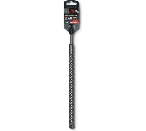 Бур по бетону SDS-plus 18x310/250 мм, Х-напайка, 4 спирали METALLICA Ultra 905623 1
