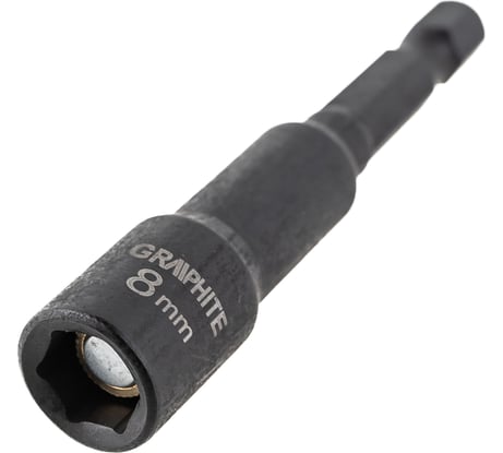 Головка ударная шестигранная с магнитом (8х65 мм) GRAPHITE 56H551