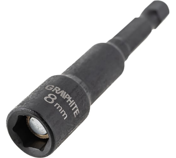 Головка ударная шестигранная с магнитом (8х65 мм) GRAPHITE 56H551 1