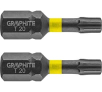 Биты ударные Graphite TX20 x 25 мм 1/4" S2 2 шт. 56H513