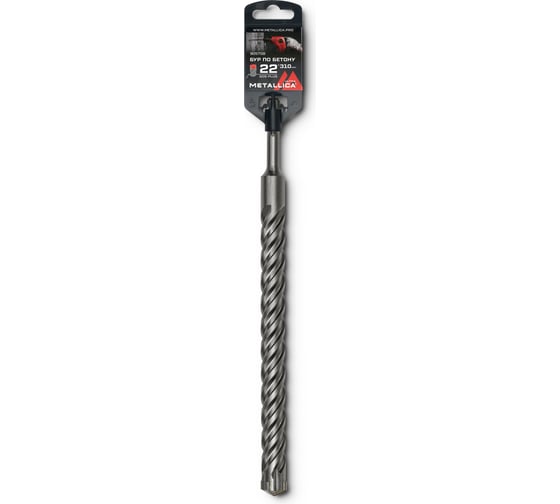 Бур по бетону SDS-plus 22x310/250 мм, Х-напайка, 4 спирали METALLICA Ultra 905708