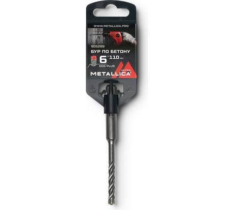 Бур по бетону SDS-plus 6x110/50 мм, Х-напайка, 4 спирали METALLICA Ultra 905289