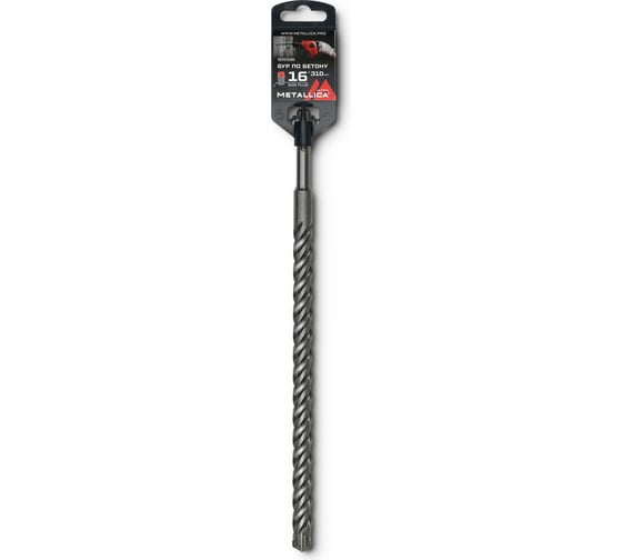 Бур по бетону SDS-plus 16x310/250 мм, Х-напайка, 4 спирали METALLICA Ultra 905586