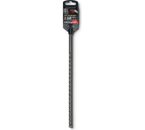Бур по бетону SDS-plus 12x310/250 мм, Х-напайка, 4 спирали METALLICA Ultra 905487 1