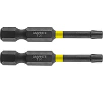 Биты ударные Graphite TX20 x 50 мм 1/4" S2 2 шт. 56H525