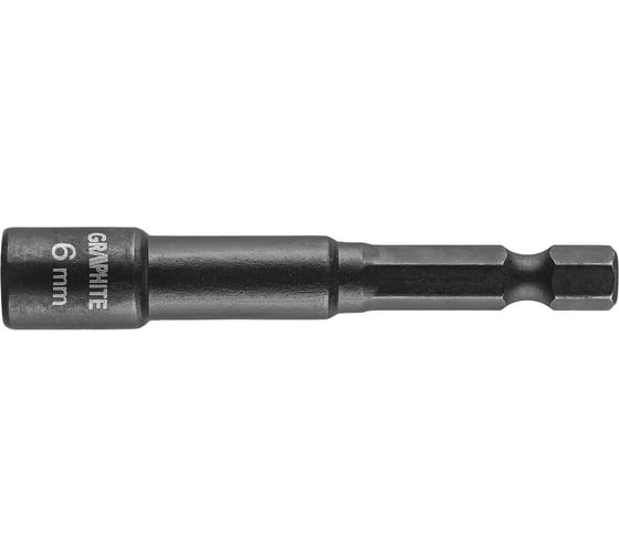 Головка ударная шестигранная с магнитом (6х65 мм) GRAPHITE 56H550 1