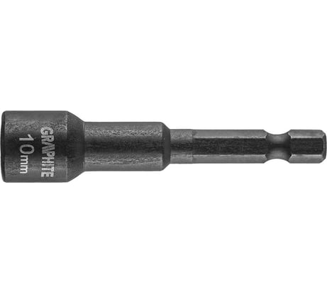 Головка ударная шестигранная с магнитом (10х65 мм) GRAPHITE 56H552