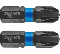 Биты ударные Graphite PZ4 x 25 мм 1/4" S2 2 шт. 56H506