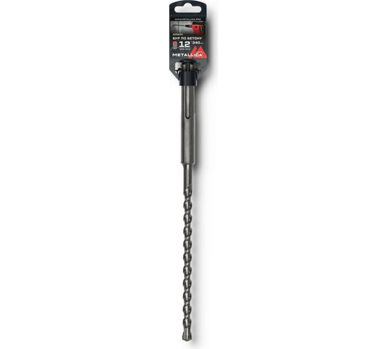 Бур по бетону SDS-max 12x340/200 мм, Х-напайка, 2 спирали METALLICA Ultra 905845 1