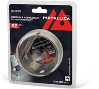 Коронка алмазная 82x70 мм, #46, со сверлом, по керамограниту, плитке, в блистере METALLICA Ultra 901939