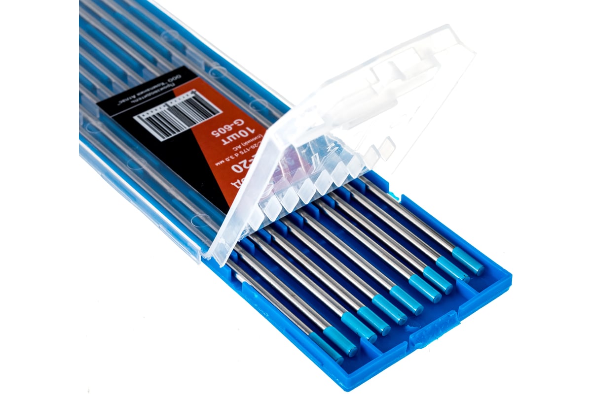Электроды вольфрамовые WL-20-175 (10 шт; 3 мм; синий; AC/DC) Gigant G ...