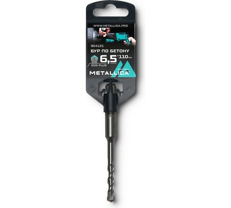 Бур по бетону SDS-plus, 6.5x110х50 мм, напайка с центром, 2 спирали METALLICA Optima 904121