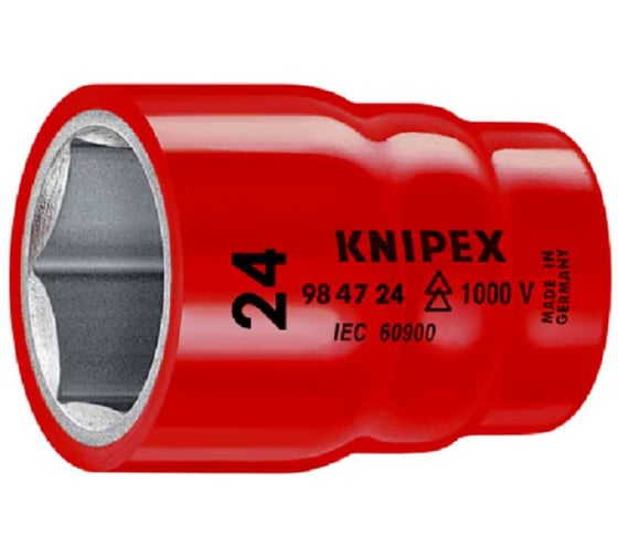 Насадка для торцевых ключей 24 мм, 1/2"DR, 1000 V Knipex KN-984724