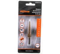 Сверло ступенчатое по металлу (4-12х48х68 мм; HSS) AV Steel AV-801412