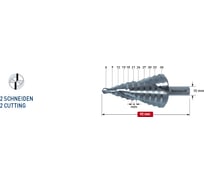 Сверло ступенчатое 6-36 мм Karnasch 20.1450U