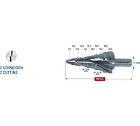 Сверло ступенчатое 7-32.5 мм Karnasch 20.1471U