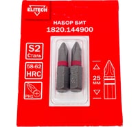 Биты PH1 25 мм, 2 шт 1820.14490 ELITECH 204208